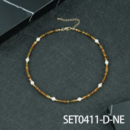 Round Copper Necklace For Elegant Style, Available In 1 Set