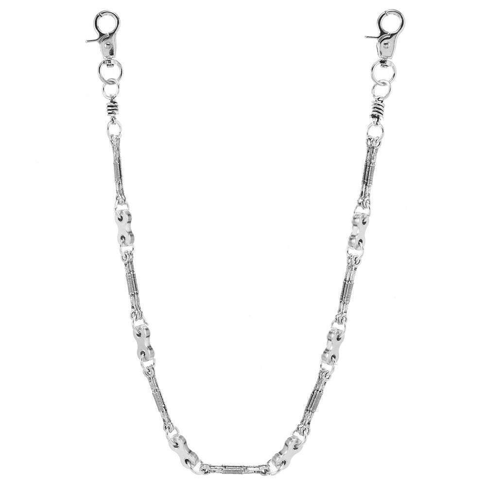 Punk Style Metal Waist Chain In Silver For A Bold Fashion Statement
