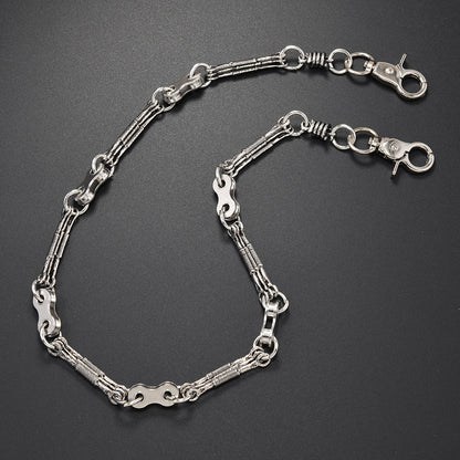Punk Style Metal Waist Chain In Silver For A Bold Fashion Statement
