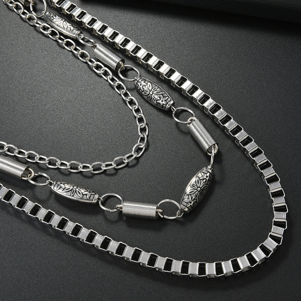 Unisex Punk Metal Waist Chain In Silver, Stylish And Durable Accessory For Everyday Wear