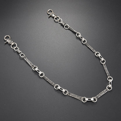 Punk Style Metal Waist Chain In Silver For A Bold Fashion Statement