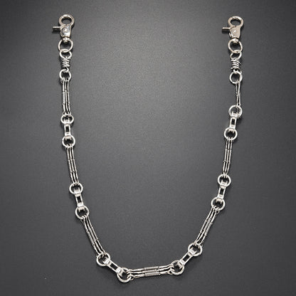 Punk Style Metal Waist Chain In Silver For A Bold Fashion Statement