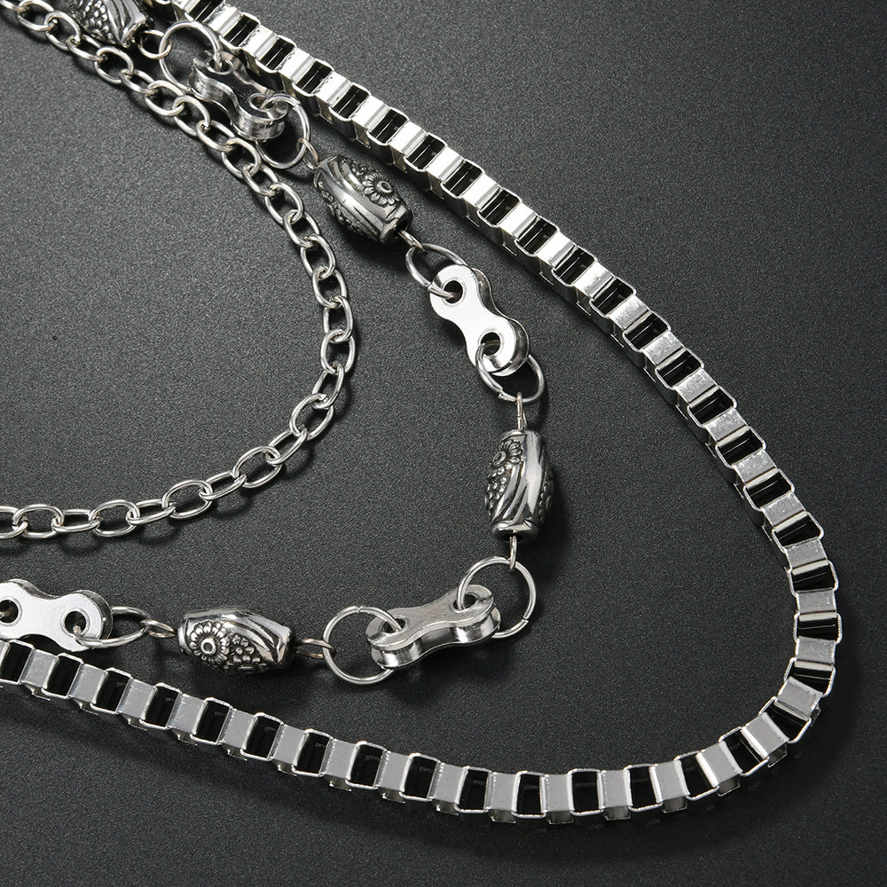 Punk Style Metal Waist Chain For Adults In Silver, Durable And Stylish Accessory