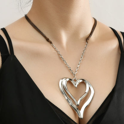 For Weave Brown Sweater Chain Necklace