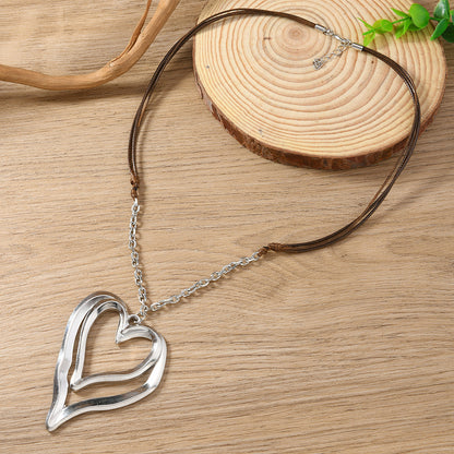 For Weave Brown Sweater Chain Necklace
