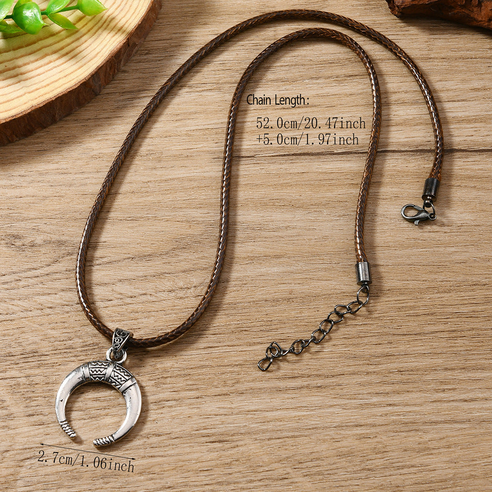 For Brown Ethnic Style Necklace Made With Durable Synthetics, Perfect For Unique Fashion Statements