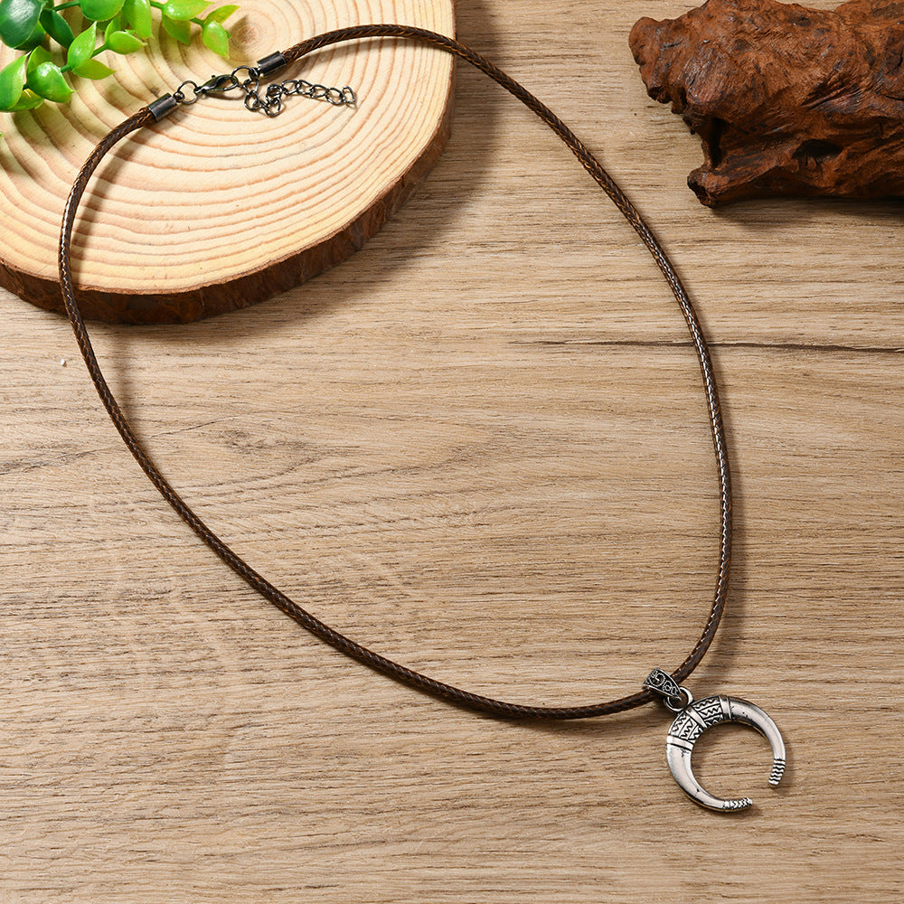 For Brown Ethnic Style Necklace Made With Durable Synthetics, Perfect For Unique Fashion Statements