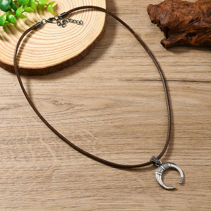 For Brown Ethnic Style Necklace Made With Durable Synthetics, Perfect For Unique Fashion Statements