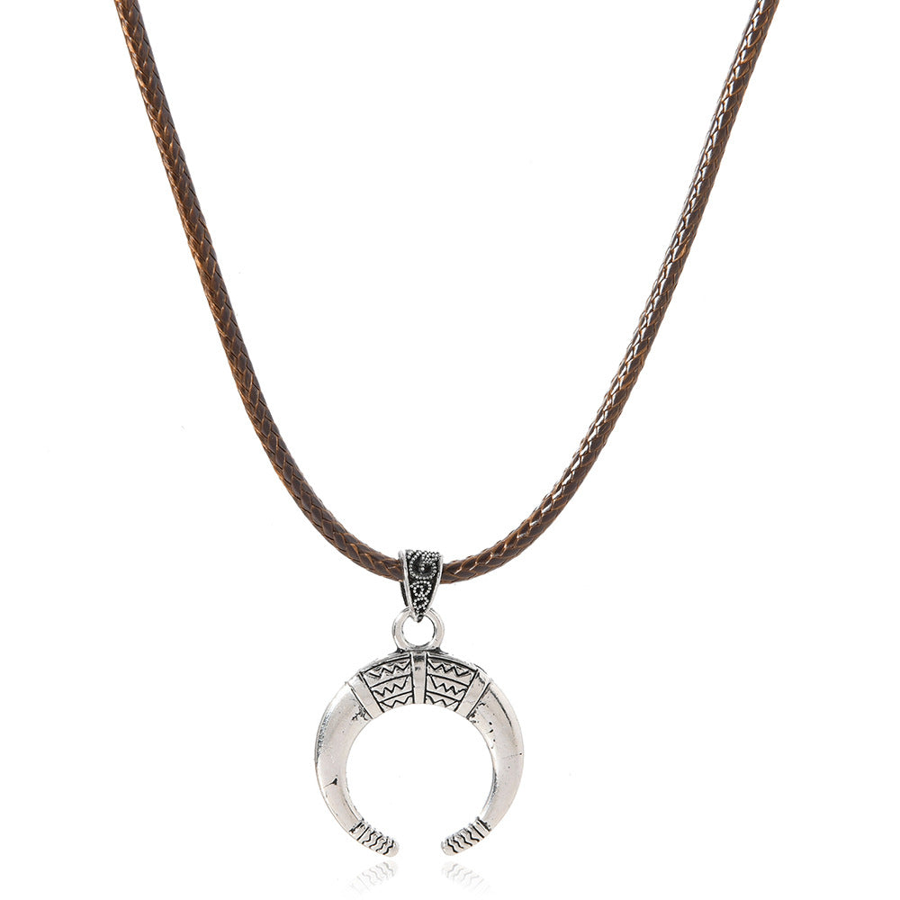 For Brown Ethnic Style Necklace Made With Durable Synthetics, Perfect For Unique Fashion Statements