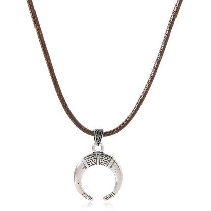 For Brown Ethnic Style Necklace Made With Durable Synthetics, Perfect For Unique Fashion Statements