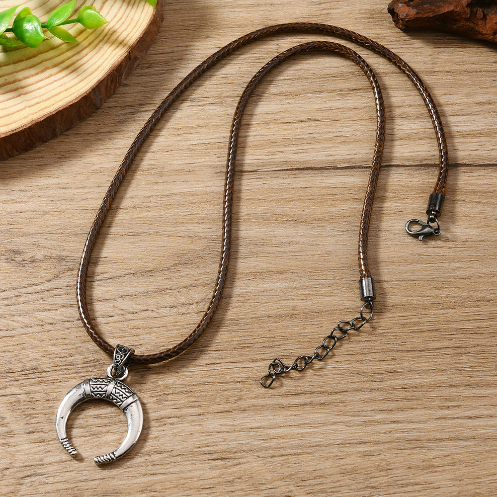 For Brown Ethnic Style Necklace Made With Durable Synthetics, Perfect For Unique Fashion Statements