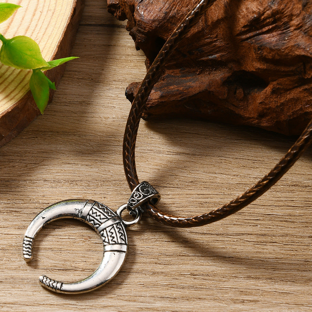 For Brown Ethnic Style Necklace Made With Durable Synthetics, Perfect For Unique Fashion Statements