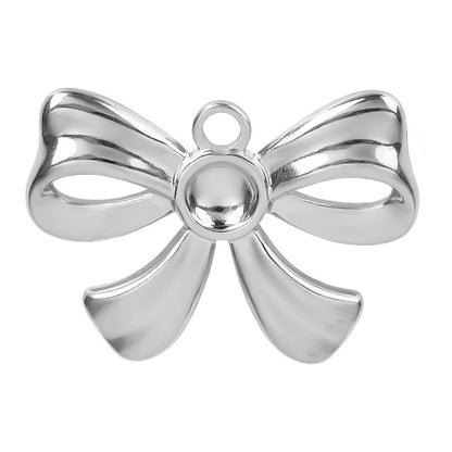 Golden Bow Tie Pendant For Stylish Looks Made Of Durable 304 Stainless Steel