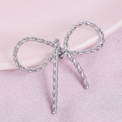 Golden Bow Tie Pendant For Stylish Looks Made Of Durable 304 Stainless Steel