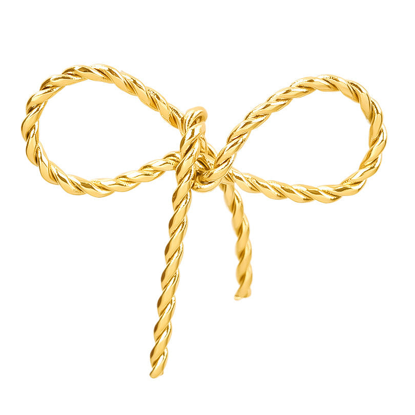 Golden Bow Tie Pendant For Stylish Looks Made Of Durable 304 Stainless Steel