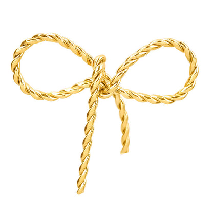 Golden Bow Tie Pendant For Stylish Looks Made Of Durable 304 Stainless Steel