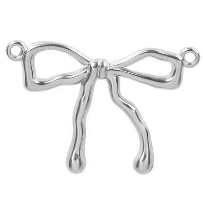 Golden Bow Tie Pendant For Stylish Looks Made Of Durable 304 Stainless Steel