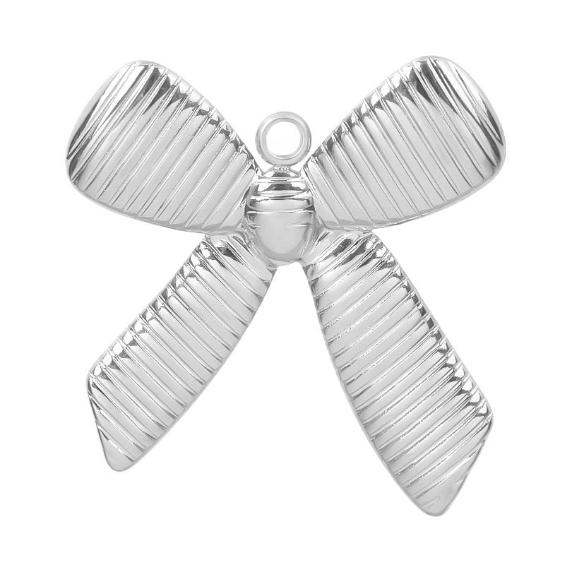 Golden Bow Tie Pendant For Stylish Looks Made Of Durable 304 Stainless Steel