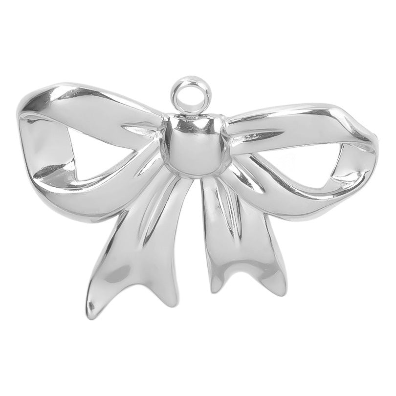 Golden Bow Tie Pendant For Stylish Looks Made Of Durable 304 Stainless Steel
