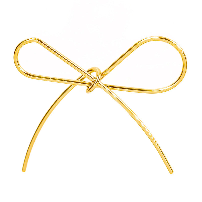 Golden Bow Tie Pendant For Stylish Looks Made Of Durable 304 Stainless Steel