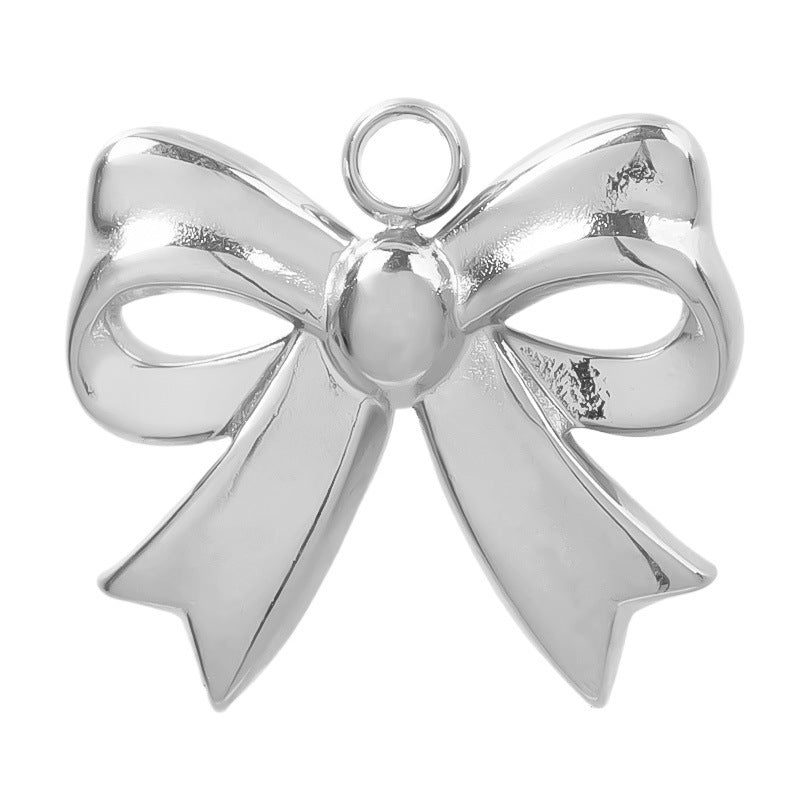 Golden Bow Tie Pendant For Stylish Looks Made Of Durable 304 Stainless Steel