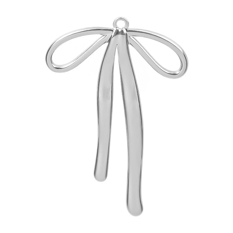 Golden Bow Tie Pendant For Stylish Looks Made Of Durable 304 Stainless Steel