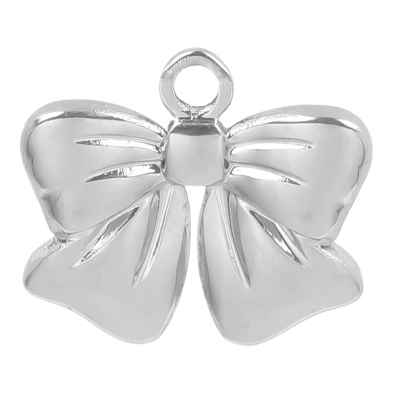 Golden Bow Tie Pendant For Stylish Looks Made Of Durable 304 Stainless Steel