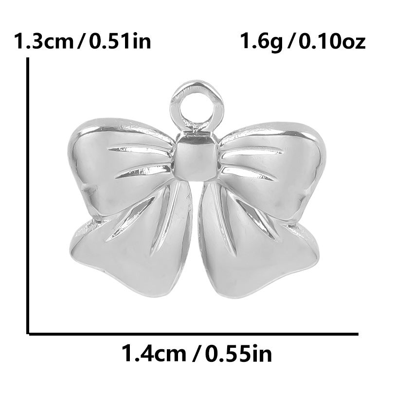 Golden Bow Tie Pendant For Stylish Looks Made Of Durable 304 Stainless Steel