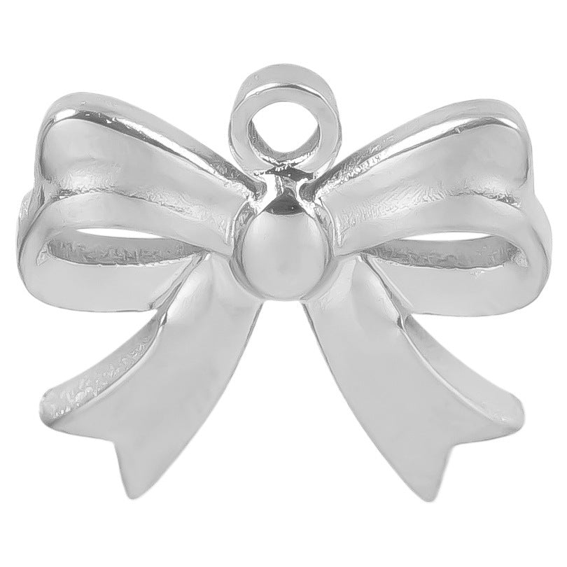 Golden Bow Tie Pendant For Stylish Looks Made Of Durable 304 Stainless Steel