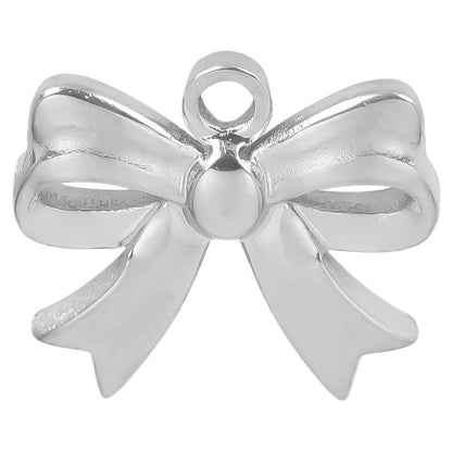 Golden Bow Tie Pendant For Stylish Looks Made Of Durable 304 Stainless Steel