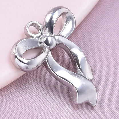 Golden Bow Tie Pendant For Stylish Looks Made Of Durable 304 Stainless Steel