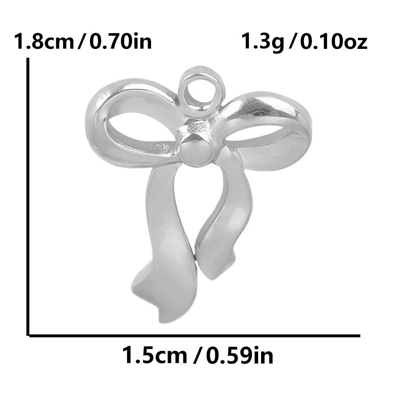 Golden Bow Tie Pendant For Stylish Looks Made Of Durable 304 Stainless Steel