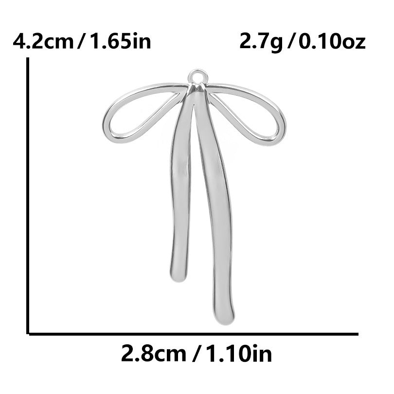 Golden Bow Tie Pendant For Stylish Looks Made Of Durable 304 Stainless Steel