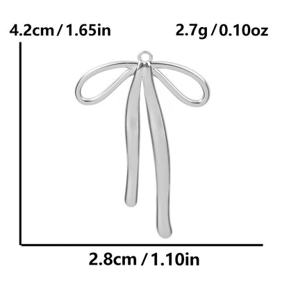 Golden Bow Tie Pendant For Stylish Looks Made Of Durable 304 Stainless Steel