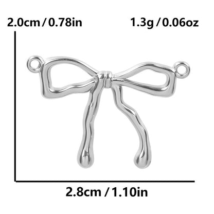 Golden Bow Tie Pendant For Stylish Looks Made Of Durable 304 Stainless Steel