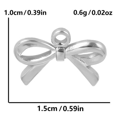 Golden Bow Tie Pendant For Stylish Looks Made Of Durable 304 Stainless Steel