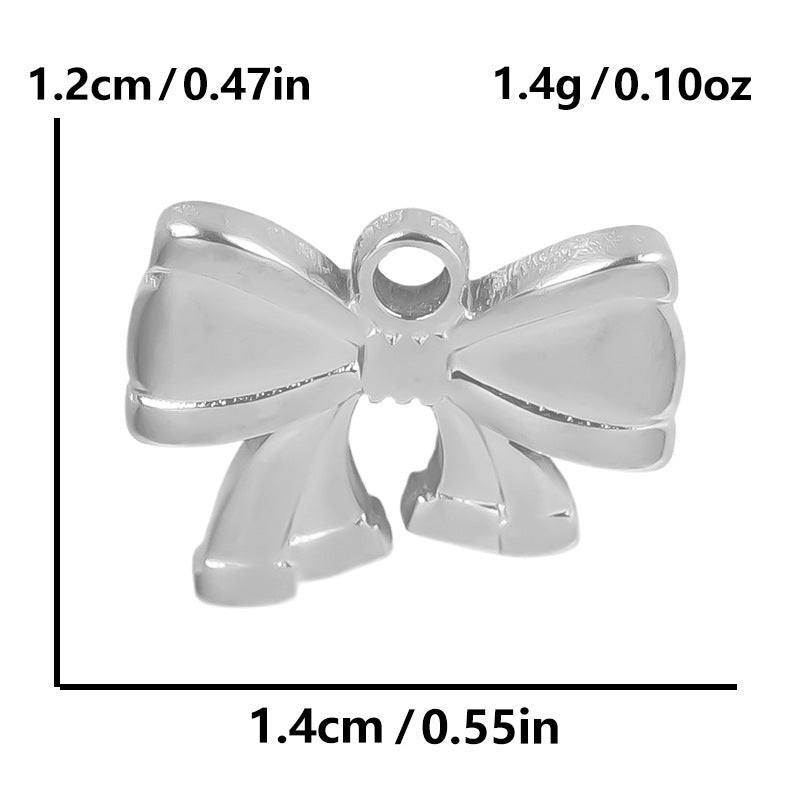 Golden Bow Tie Pendant For Stylish Looks Made Of Durable 304 Stainless Steel