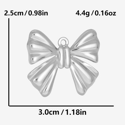 Golden Bow Tie Pendant For Stylish Looks Made Of Durable 304 Stainless Steel