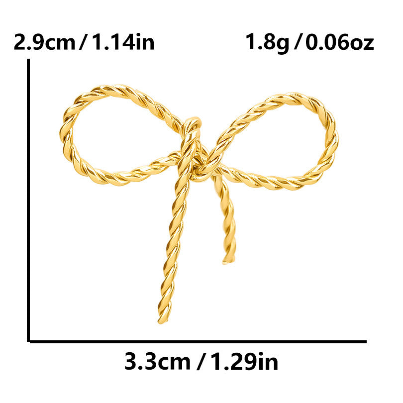 Golden Bow Tie Pendant For Stylish Looks Made Of Durable 304 Stainless Steel