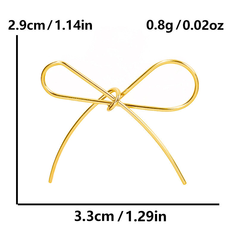 Golden Bow Tie Pendant For Stylish Looks Made Of Durable 304 Stainless Steel