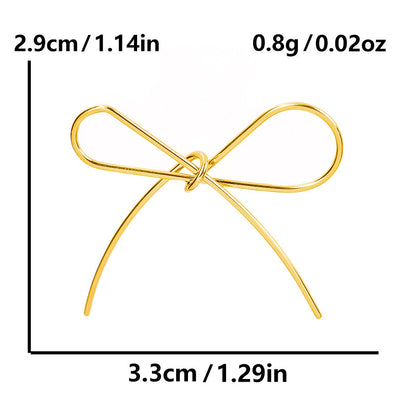 Golden Bow Tie Pendant For Stylish Looks Made Of Durable 304 Stainless Steel