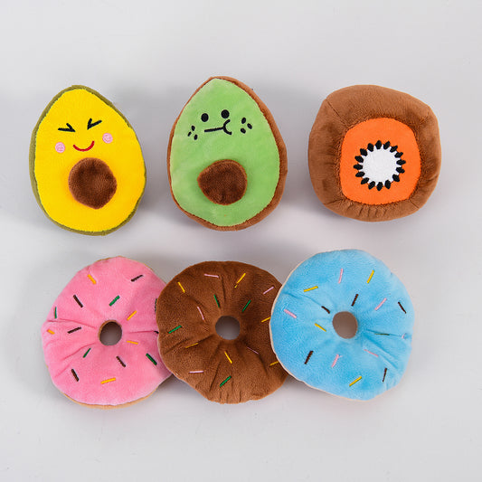 Plush Donuts Dog Toy For Pets, Soft And Durable Chew Toy For Dogs
