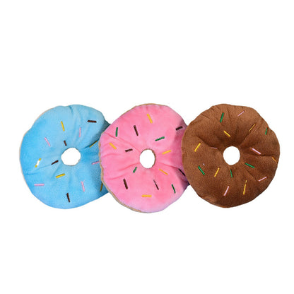 Plush Donuts Dog Toy For Pets, Soft And Durable Chew Toy For Dogs