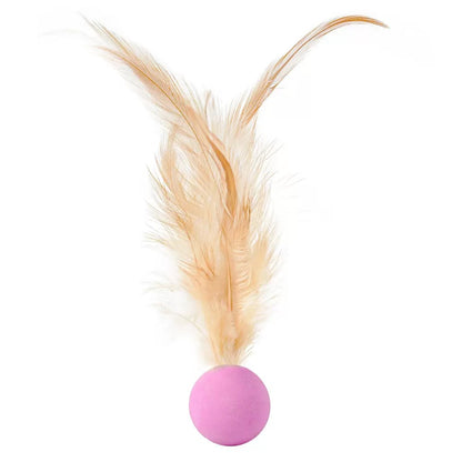 Feather Pet Toy Made Of Durable Rubber, Perfect For Interactive Play With Your Cat