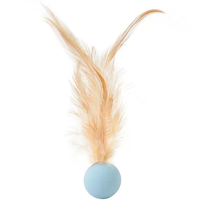 Feather Pet Toy Made Of Durable Rubber, Perfect For Interactive Play With Your Cat