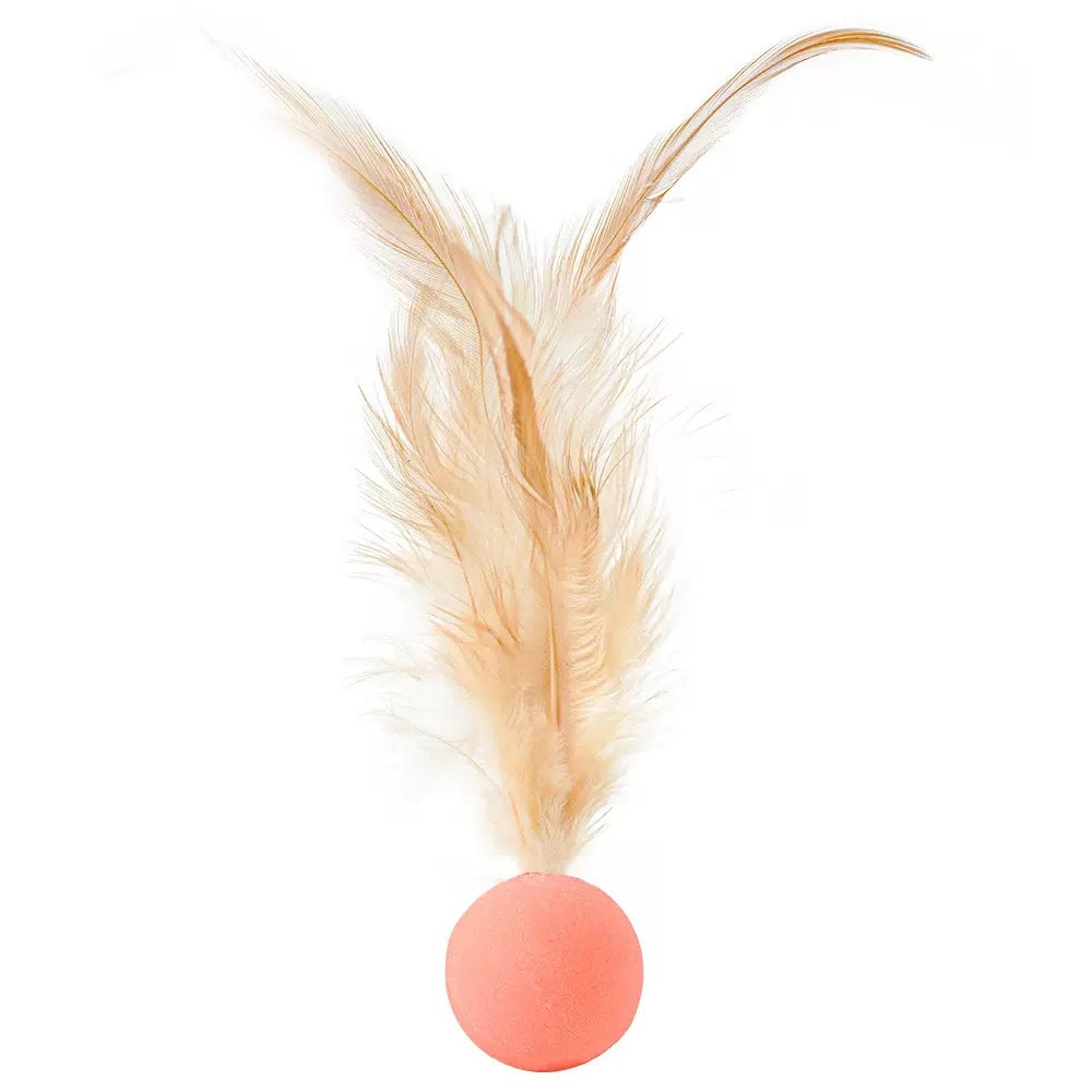Feather Pet Toy Made Of Durable Rubber, Perfect For Interactive Play With Your Cat