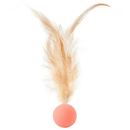 Feather Pet Toy Made Of Durable Rubber, Perfect For Interactive Play With Your Cat