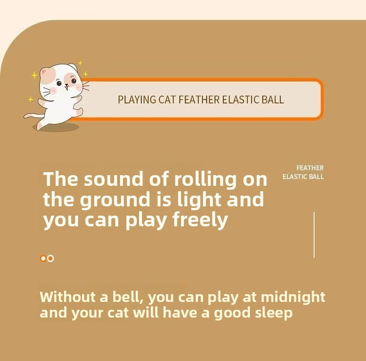 Feather Pet Toy Made Of Durable Rubber, Perfect For Interactive Play With Your Cat
