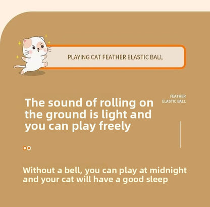 Feather Pet Toy Made Of Durable Rubber, Perfect For Interactive Play With Your Cat