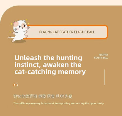 Feather Pet Toy Made Of Durable Rubber, Perfect For Interactive Play With Your Cat